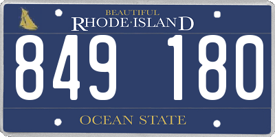 RI license plate 849180