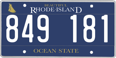 RI license plate 849181
