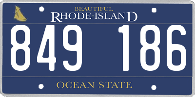 RI license plate 849186