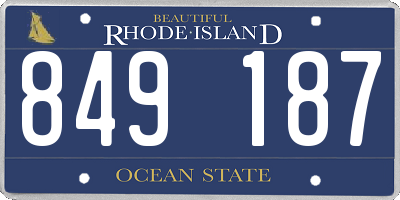 RI license plate 849187