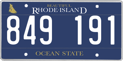 RI license plate 849191