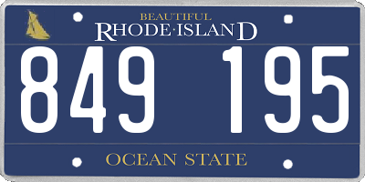RI license plate 849195