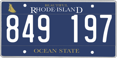 RI license plate 849197
