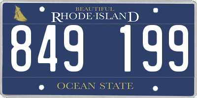 RI license plate 849199
