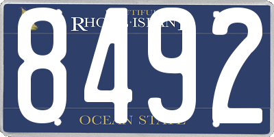 RI license plate 8492