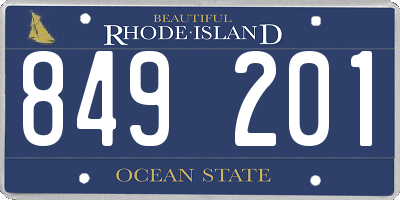 RI license plate 849201