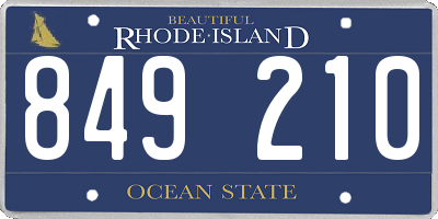 RI license plate 849210