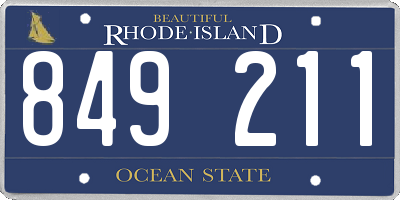 RI license plate 849211