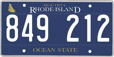 RI license plate 849212