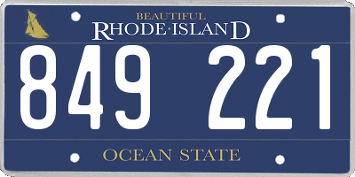 RI license plate 849221