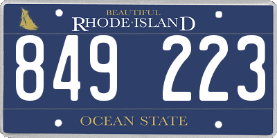 RI license plate 849223