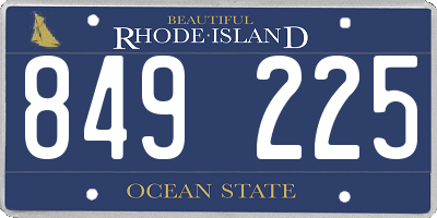 RI license plate 849225