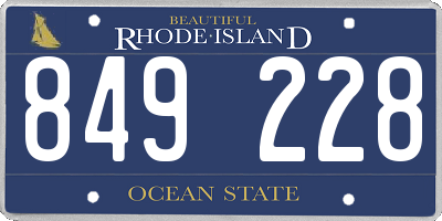 RI license plate 849228