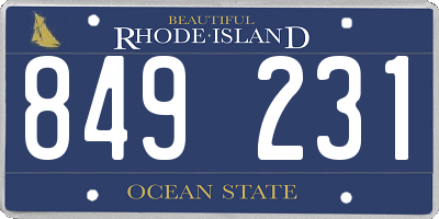 RI license plate 849231