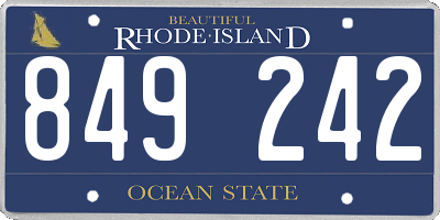 RI license plate 849242