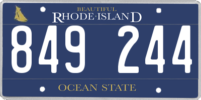 RI license plate 849244