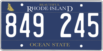 RI license plate 849245