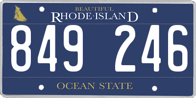 RI license plate 849246