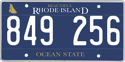 RI license plate 849256