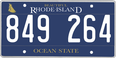 RI license plate 849264