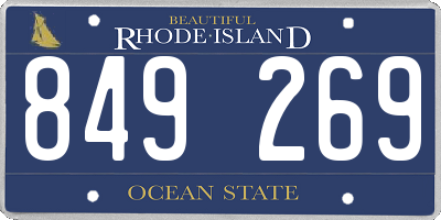 RI license plate 849269