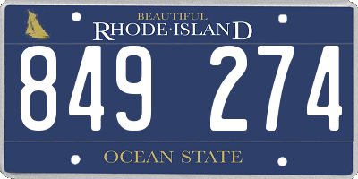 RI license plate 849274