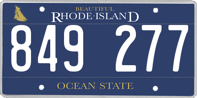 RI license plate 849277