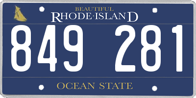 RI license plate 849281