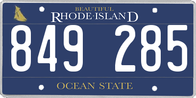 RI license plate 849285