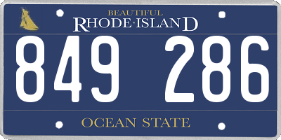 RI license plate 849286