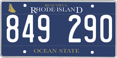 RI license plate 849290