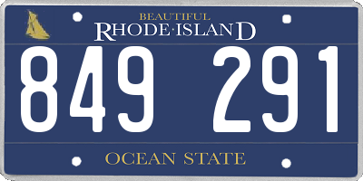 RI license plate 849291