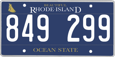 RI license plate 849299