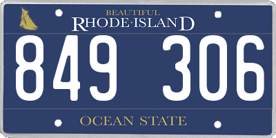 RI license plate 849306