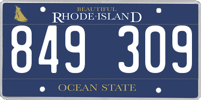 RI license plate 849309