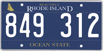 RI license plate 849312