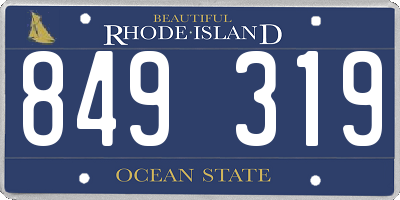 RI license plate 849319