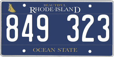 RI license plate 849323