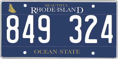 RI license plate 849324