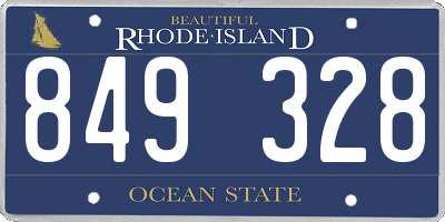 RI license plate 849328