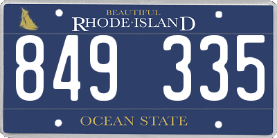RI license plate 849335