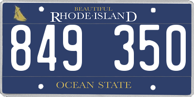 RI license plate 849350