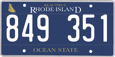 RI license plate 849351