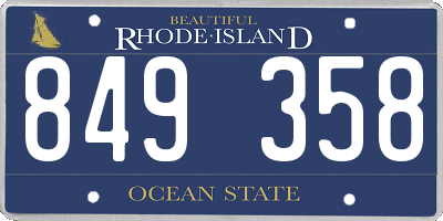 RI license plate 849358