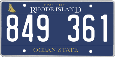 RI license plate 849361