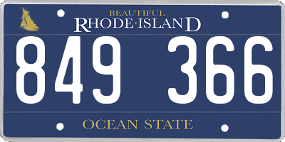 RI license plate 849366