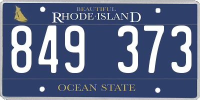 RI license plate 849373