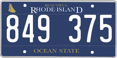 RI license plate 849375