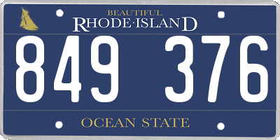 RI license plate 849376
