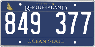 RI license plate 849377